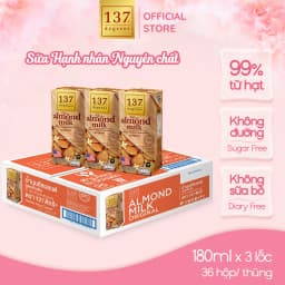 Thumbnail Sữa hạt Hạnh Nhân Nguyên Chất 137 Degrees 180ml Dinh Dưỡng Healthy Nhập Khẩu Thái Lan 1