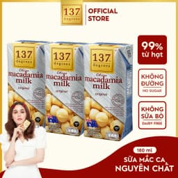 Thumbnail Sữa Hạt Mắc Ca Nguyên Chất 137 DEGREES Có Vị Ngọt Tự Nhiên Từ Mật Hoa Dừa (Không Đường) Healthy 2