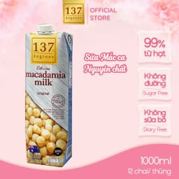 Thumbnail Sữa Hạt Mắc Ca Nguyên Chất 137 DEGREES Ngọt Tự Nhiên Từ Mật Hoa Dừa (Không Đường) Healthy 1