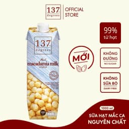 Thumbnail Sữa Hạt Mắc Ca Nguyên Chất 137 DEGREES Ngọt Tự Nhiên Từ Mật Hoa Dừa (Không Đường) Healthy 2
