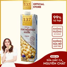 Thumbnail Sữa Hạt Mắc Ca Nguyên Chất 137 DEGREES Ngọt Tự Nhiên Từ Mật Hoa Dừa (Không Đường) Healthy 3
