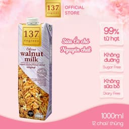 Thumbnail Sữa Hạt Óc Chó Nguyên Chất 137 DEGREES Có Vị Ngọt Từ Mật Hoa Dừa Healthy Không Đường 1