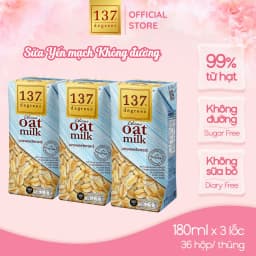 Thumbnail Sữa Hạt Yến Mạch Nguyên Chất 137 DEGREES Không Ngọt (Không Đường) Thái Lan 1