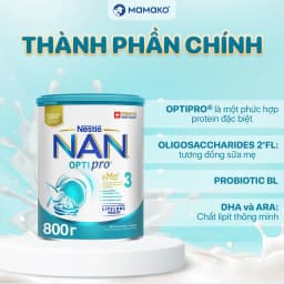 Thumbnail Sữa Nan Nga 3  HMO Optipro  Mamako Bổ Sung Dinh Dưỡng Cho Bé Hộp 800g 3