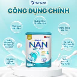 Thumbnail Sữa Nan Nga HMO Optipro Số 4 Mamako Bổ Sung Dinh Dưỡng Cho Bé >18M Hộp 800g 3