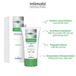 Thumbnail Sữa Rửa Mặt Farmona Giúp Loại Bỏ Mọi Bụi Bẩn Lượng Dầu Dư Thừa Trên Da Dermacos Anti-Acne Deep Cleansing Gel 150ML 2
