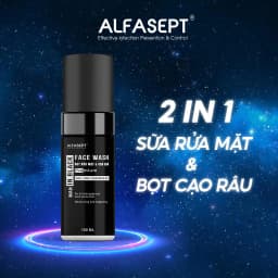 Thumbnail Sữa Rửa Mặt Nam Và Bọt Cạo Râu 2N1 ALFASEPT FACE WASH MAN IN BLACK 2