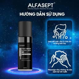 Thumbnail Sữa Rửa Mặt Nam Và Bọt Cạo Râu 2N1 ALFASEPT FACE WASH MAN IN BLACK 4