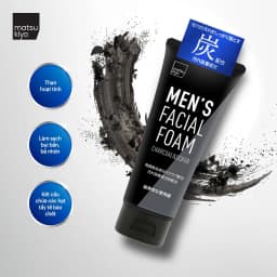 Thumbnail Sữa rửa mặt tẩy da chết than hoạt tính, dạng bọt matsukiyo dành cho nam 130g 2