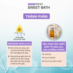 Thumbnail Sữa Tắm Gội Cho Bé DottorPrimo Sweet Bath 150ml - Cung Cấp Độ Ẩm, Hương Thơm Nhẹ Dịu Thoải Mái 2