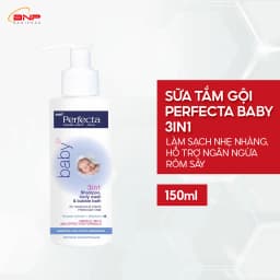 Thumbnail Sữa tắm gội cho bé sơ sinh và em bé Perfecta Baby dịu nhẹ ngăn ngừa hình thành mụn sữa, rôm sảy, vảy da đầu 3in1 150ml 1