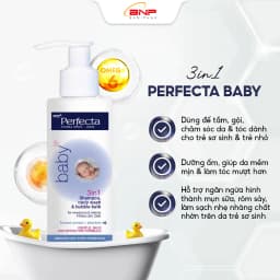 Thumbnail Sữa tắm gội cho bé sơ sinh và em bé Perfecta Baby dịu nhẹ ngăn ngừa hình thành mụn sữa, rôm sảy, vảy da đầu 3in1 150ml 4