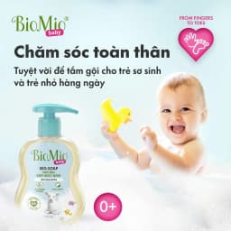 Thumbnail Sữa tắm gội hữu cơ cho bé BioMio BIO-SOAP 300ml nước cây xô thơm, không kích ứng, an toàn lành tính 2