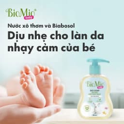 Thumbnail Sữa tắm gội hữu cơ cho bé BioMio BIO-SOAP 300ml nước cây xô thơm, không kích ứng, an toàn lành tính 3