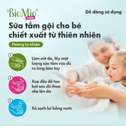 Thumbnail Sữa tắm gội hữu cơ cho bé BioMio BIO-SOAP 300ml nước cây xô thơm, không kích ứng, an toàn lành tính 4