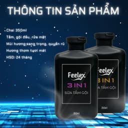 Thumbnail Sữa tắm gội nam giới 3 in 1 Feelex all in one - quyến rũ - mạnh mẽ nam tính 2