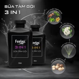 Thumbnail Sữa tắm gội nam giới 3 in 1 Feelex all in one - quyến rũ - mạnh mẽ nam tính 4