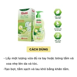 Thumbnail Sữa tắm gội thảo dược Ích Nhi cho bé chai 200ml phòng cảm lạnh, ngừa rôm sẩy, mẩn ngứa, dưỡng da mềm mịn cho bé 3