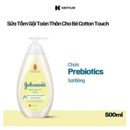 Thumbnail Sữa tắm gội toàn thân mềm mịn Johnson' baby bath Cotton touch 500ml (MỚI) - 100977934 2