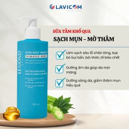 Thumbnail Sữa Tắm Sạch Mụn Lưng Giảm Thâm Mụn ALFASEPT Lemond Acne Body Wash 250ml Chiết Xuất Khổ Qua Ngừa Mụn, Dưỡng Ẩm Da 3