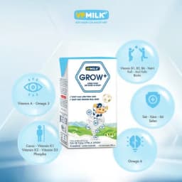 Thumbnail Sữa Tiệt Trùng VPMilk Grow+ Ít Đường 110ml Cho Bé Từ 1 Tuổi (4 hộp x 6) 3