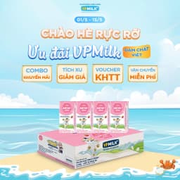Thumbnail Sữa tiệt trùng VPMilk Grow+ vị dâu 110ml (thùng 48 hộp) 1