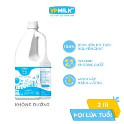 Thumbnail Sữa Tươi Thanh Trùng VPMilk Đà Lạt True Milk - Không Đường 2 Lít 2