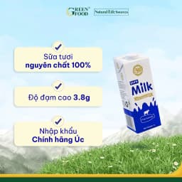 Thumbnail Sữa Tươi Tiệt Trùng AU KINGCARE Nguyên Kem 1L - Độ Béo Cao 3.3%, Không Đường Giàu đạm và canxi từ Úc 3