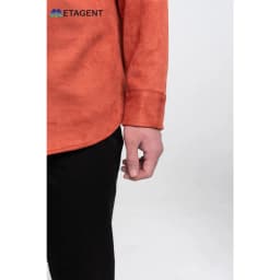Thumbnail Suede Jacket - Áo khoác sơ mi da lộn nam dáng Regular Fit Metagent MS 70E3758 3