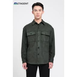 Thumbnail Suede Jacket - Áo khoác sơ mi da lộn nam dáng Regular Fit Metagent MS 70E3758 4
