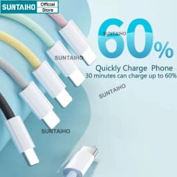 Thumbnail Suntaiho Dây Sạc IP Nhanh PD 20W Type-C Cáp Sạc Hỗ Trợ Truyền Dữ Liệu Cho iPhone iPad AirPods 2