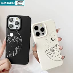 Thumbnail Suntaiho Ốp điện thoại họa tiết cảnh trăng thích hợp cho iPhone 14 Pro Max 13 12 11 Pro Max X XR XS Max 7 / 8 Plus 1
