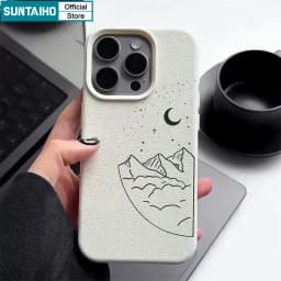 Thumbnail Suntaiho Ốp điện thoại họa tiết cảnh trăng thích hợp cho iPhone 14 Pro Max 13 12 11 Pro Max X XR XS Max 7 / 8 Plus 4