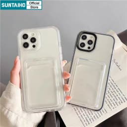 Thumbnail Suntaiho Ốp Điện Thoại Silicon tpu Mềm Trong Suốt Siêu Mỏng Có Ngăn Đựng Thẻ Cho iphone 15 14 12 13 11 pro max ip 7 8plus x xs xr xs max 2