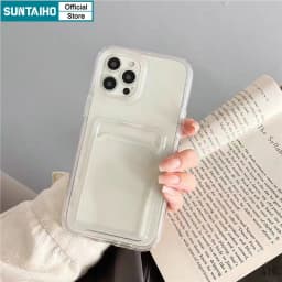 Thumbnail Suntaiho Ốp Điện Thoại Silicon tpu Mềm Trong Suốt Siêu Mỏng Có Ngăn Đựng Thẻ Cho iphone 15 14 12 13 11 pro max ip 7 8plus x xs xr xs max 4