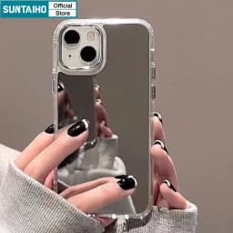 Thumbnail Suntaiho ốp lưng iphone Có Gương đẹp Trang Điểm Ốp Điện Thoại Silicon Mềm Trong Suốt Softcase Cao Cấp Chống Sốc Thời trang Cho Case iPhone 16 15 14 13 12 11 Pro Max 1
