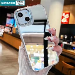 Thumbnail Suntaiho ốp lưng iphone Có Gương đẹp Trang Điểm Ốp Điện Thoại Silicon Mềm Trong Suốt Softcase Cao Cấp Chống Sốc Thời trang Cho Case iPhone 16 15 14 13 12 11 Pro Max 2