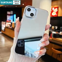 Thumbnail Suntaiho ốp lưng iphone Có Gương đẹp Trang Điểm Ốp Điện Thoại Silicon Mềm Trong Suốt Softcase Cao Cấp Chống Sốc Thời trang Cho Case iPhone 16 15 14 13 12 11 Pro Max 3