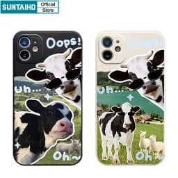 Thumbnail Suntaiho Ốp lưng Iphone Ngộ nghĩnh Làng Dễ Thương Gia Đình Alpaca Bò sữa Họa Tiết Ốp Điện Thoại Silicon Mềm Cao Cấp Chống Sốc Cho Iphone 15 14 12 13 11 Pro Max IP 7 8 Plus Iphon X Xs XR Xs Max Ốp Lưng 1