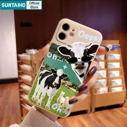 Thumbnail Suntaiho Ốp lưng Iphone Ngộ nghĩnh Làng Dễ Thương Gia Đình Alpaca Bò sữa Họa Tiết Ốp Điện Thoại Silicon Mềm Cao Cấp Chống Sốc Cho Iphone 15 14 12 13 11 Pro Max IP 7 8 Plus Iphon X Xs XR Xs Max Ốp Lưng 2