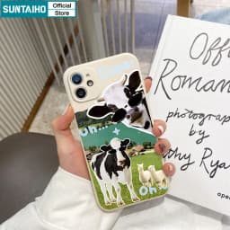Thumbnail Suntaiho Ốp lưng Iphone Ngộ nghĩnh Làng Dễ Thương Gia Đình Alpaca Bò sữa Họa Tiết Ốp Điện Thoại Silicon Mềm Cao Cấp Chống Sốc Cho Iphone 15 14 12 13 11 Pro Max IP 7 8 Plus Iphon X Xs XR Xs Max Ốp Lưng 3