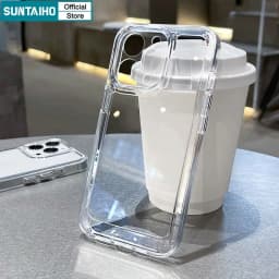 Thumbnail Suntaiho Ốp Lưng iPhone Đơn Giản Trong Suốt Crysta Mềm Chống Sốc TPU Ốp Điện Thoại Cho Iphone 16 15 14 13 12 11 Pro Max IP 7 8 Plus Iphon X XS XR XsMax 2
