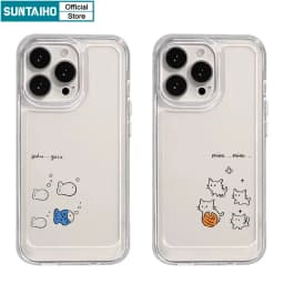 Thumbnail Suntaiho ốp lưng iphone Ốp Điện Thoại tpu Mềm Trong Suốt Chống Sốc Họa Tiết Đáng Yêu Cho iphone 15 14 12 13 11 pro max ip 7 8 plus x xs xr xs max 1