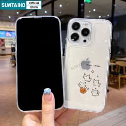 Thumbnail Suntaiho ốp lưng iphone Ốp Điện Thoại tpu Mềm Trong Suốt Chống Sốc Họa Tiết Đáng Yêu Cho iphone 15 14 12 13 11 pro max ip 7 8 plus x xs xr xs max 2