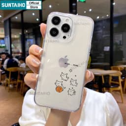 Thumbnail Suntaiho ốp lưng iphone Ốp Điện Thoại tpu Mềm Trong Suốt Chống Sốc Họa Tiết Đáng Yêu Cho iphone 15 14 12 13 11 pro max ip 7 8 plus x xs xr xs max 4