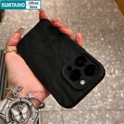 Thumbnail Suntaiho Ốp lưng Iphone Thời Trang Đơn Giản Sóng Sương Mù Màu Đen Ốp Điện Thoại Silicon Mềm Làm Dày Chống Sốc  Cho Iphone 15 14 12 13 11 Pro Max IP 7 8 Plus Iphon X Xs XR XsMax 3