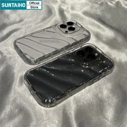 Thumbnail Suntaiho ốp lưng iphone Trong Suốt Đơn Giản lượn sóng Ốp Điện Thoại tpu Silicon Mềm Chống Sốc Cho iphone 16 15 14 12 13 11 pro max ip 7 8 plus iphon x xs xr xsmax 3