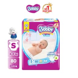 Thumbnail Tã dán Bobby S80/M76/L68/XL62/XXL56 mới- Lõi nén cotton-soft 3mm:S80 4
