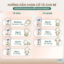 Thumbnail Tã dán Moony Natural siêu cao cấp NB62+4/S58+2 - Nhập khẩu từ Nhật Bản 3