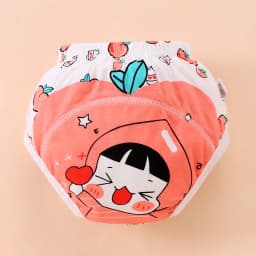 Thumbnail Tã quần cotton LUCKY BIG CAT mỏng họa tiết hoạt hình dễ thương thời trang mùa hè dành cho bé tập đi vệ sinh 2